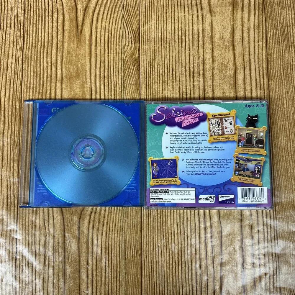 Vintage 1997 Mattel Clueless CD Rom Sabrina Teenage Witch Game Windows PC‎ Mac
